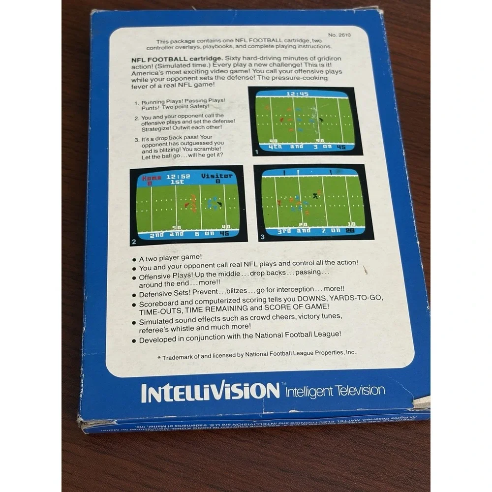 Intellivision NFL Football Game by Mattel Games